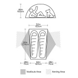 Dimensions Big Agnes Copper Spur UL 2 Bikepack