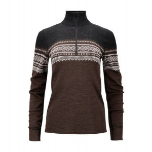 Aclima Marius Mock Neck W/Zip Woman - Gråfjell