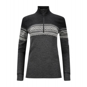 Aclima Marius Mock Neck W/Zip Woman - Gråfjell