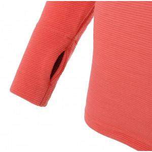 Warm merino wool sweater Aclima StreamWool Hoodie Woman-Coral
