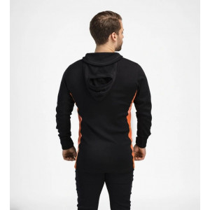 Aclima WarmWool Hood Sweater W/Zip Man - Noir/Bleu