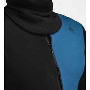 Aclima WarmWool Hood Sweater W/Zip Man - Noir/Bleu