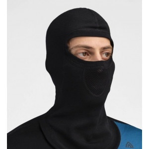 Aclima WarmWool Hood Sweater W/Zip Man - Noir/Bleu
