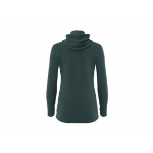 Warm merino wool sweater Aclima StreamWool Hoodie Woman-Green Pin
