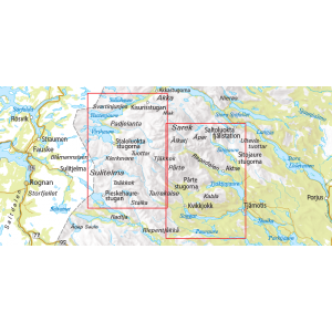 Saltoluokta-Padjelanta-Kvikkjokk 1:75 000