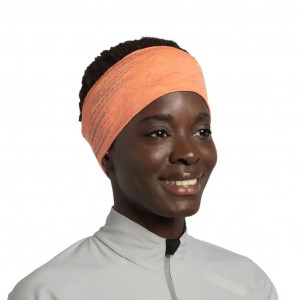 Lightweight, reflective headband Buff Dryflx Headband-Orange/Solid Cyberpink