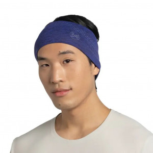 Lightweight, reflective headband Buff Dryflx Headband-Violet/Solid Ultramarine