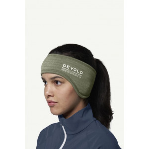 Thick, warm and soft headband made from 100% merino wool by Devold Endurance Merino Headband - Lichen