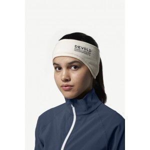 Thick, warm and soft headband made from 100% merino wool by Devold Endurance Merino Headband - Crème/Raw White