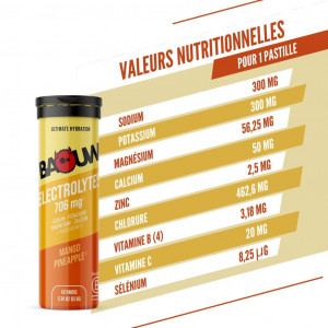 Baouw pastilles Electrolytes Mangue - Ananas