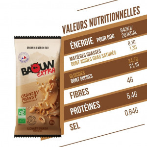 Baouw Organic Energy Bars Organic Extra Crunchy Bar - Peanut