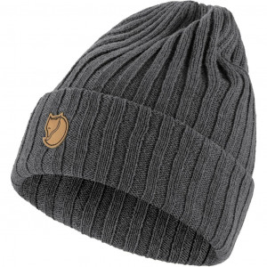100% wool ribbed beanie Fjällräven Byron Hat - Gris Foncé/Graphite