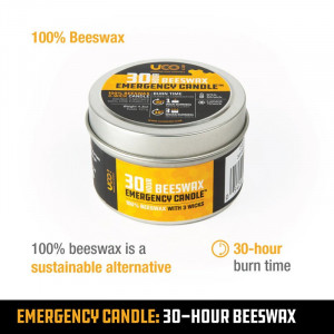 UCO 30-HR Emergency candle, beeswax