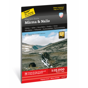 Carte Suède Högalpin karta Mårma & Nallo 1:25.000