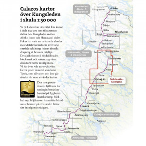 Carte randonnée Kungsleden : Saltoluokta–Kvikkjokk - 1:50 000 - Calazo