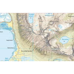 Carte Høyfjellskart Lofoten: Austvågøya – Svolvær 1:30 000