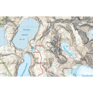 Carte Høyfjellskart Lofoten: Moskenesøya & Flakstadøya 1:30.000