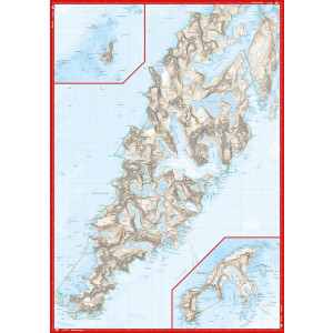 Carte Høyfjellskart Lofoten: Moskenesøya & Flakstadøya 1:30.000
