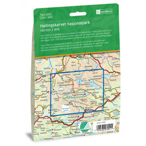 Hallingskarvet nasjonalpark 1:50 000