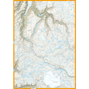 Carte de randonnée Finse, Hallingskarvet & Aurlandsdalen en Norvège  - Echelle 1:50 000