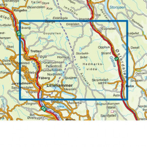 Carte de randonnée Lillehammer - Rena