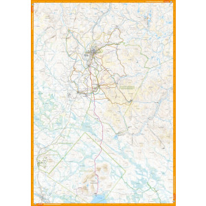 Carte de randonnée Urho Kekkosen kansallispuisto 1:50.000 - Finlande