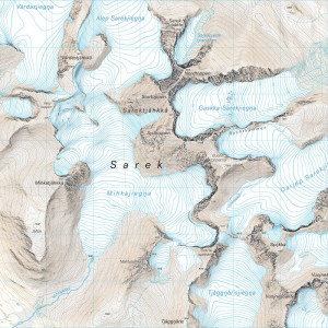 Carte montagne Áhkká & Sarektjåkkå - Calazo