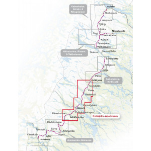Carte randonnée  Kungsleden : Kvikkjokk–Adolfström - 1:50 000 - Calazo