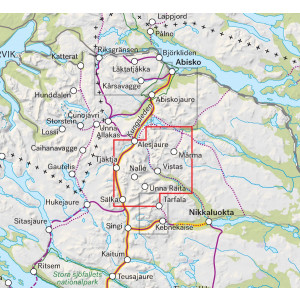 Carte Suède Högalpin karta Mårma & Nallo 1:25.000