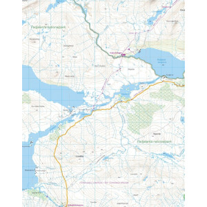 Carte de randonnée du sentier Padjelantaleden 1:50.000 - Suède