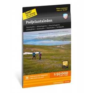 Carte de randonnée du sentier Padjelantaleden 1:50.000 - Suède