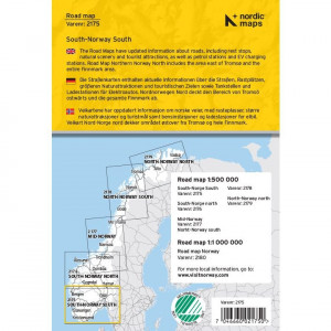 Carte routière Norvège du Sud