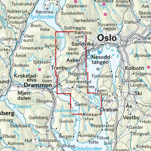 Carte ski de fond Vestmarka Oslo 1:20 000 – Calazo