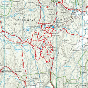 Carte ski de fond Vestmarka Oslo 1:20 000 – Calazo