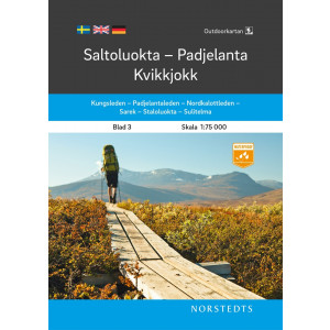 Saltoluokta-Padjelanta-Kvikkjokk 1:75 000