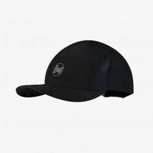 Buff 5 Panel Go Cap - Solid Black