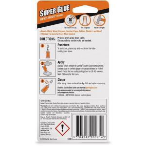 Colle ultra forte instantanée Gorilla Super Glue 2x3g