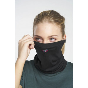 Thin, warm merino wool neck warmer Devold Breeze Merino 150 Headover - Black