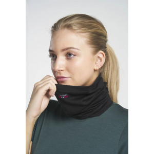 Thin, warm merino wool neck warmer Devold Breeze Merino 150 Headover - Black