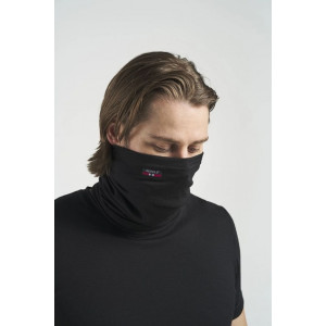 Thin, warm merino wool neck warmer Devold Breeze Merino 150 Headover - Black