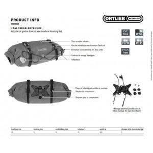 Dimesnions Orlieb Handlebar-Pack Flex