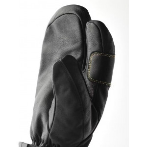 Warm, waterproof 3-finger leather gloves Hestra Army Leather Gore-Tex 3-fingers- Black
