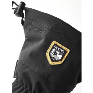 Warm, waterproof 3-finger leather gloves Hestra Army Leather Gore-Tex 3-fingers- Black