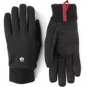Warm tactile fleece gloves Hestra Windshield Liner Gloves-Noir