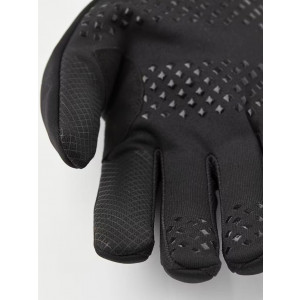 Warm tactile fleece gloves Hestra Windshield Liner Gloves-Noir