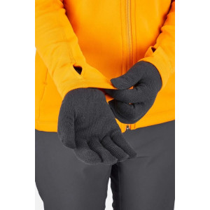 Gants chauds et légers en Thermolite® Rab Stretch Knit Gloves-Noir
