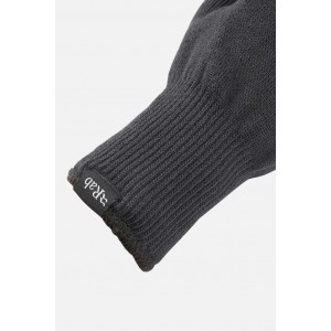Gants chauds et légers en Thermolite® Rab Stretch Knit Gloves-Noir