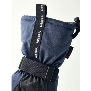 Warm, waterproof Hestra CZone Mountain Mitt in leather-Bleu Marine/Navy