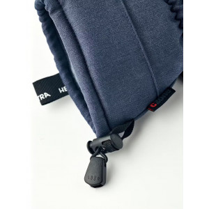 Warm, waterproof Hestra CZone Mountain Mitt in leather-Bleu Marine/Navy