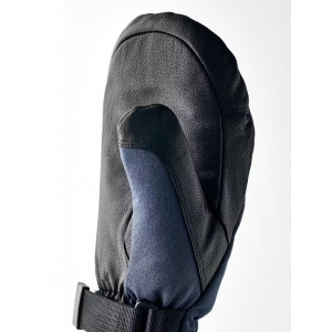 Warm, waterproof Hestra CZone Mountain Mitt in leather-Bleu Marine/Navy